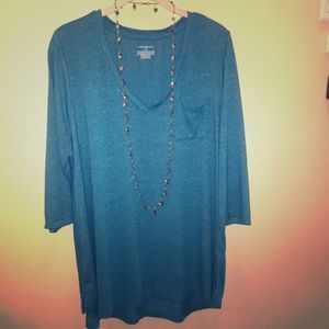 Lane Bryant Soft V-Neck 3/4 Sleeve Tee Size 14/16